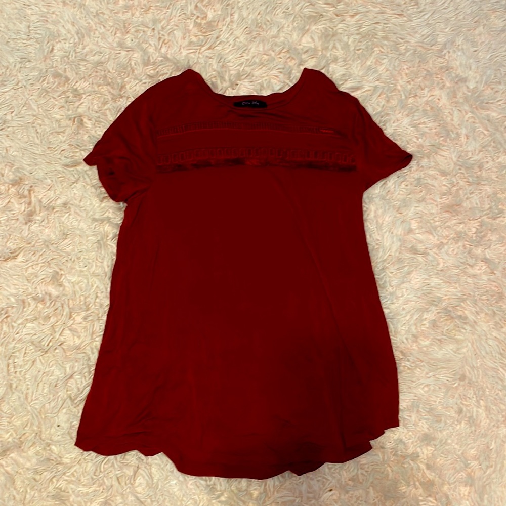 Olivia Sky- Girls S, Red Casual Top